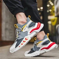 mens new woven mesh high waist breathable tide shoes summer luminous sports running shoes outdoor all match casual shoes