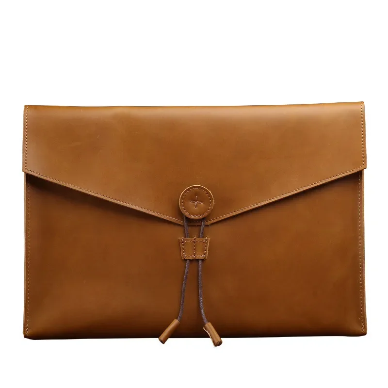 

A4 Paper Folder Business Office Bag Leather Leather Organizer School Document Supplies Genuine Nature Document Bag