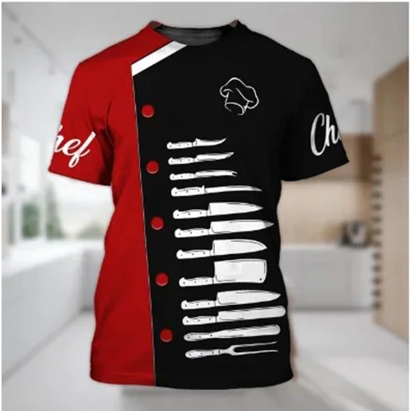 Футболка шеф-повара мужская с принтом готовить