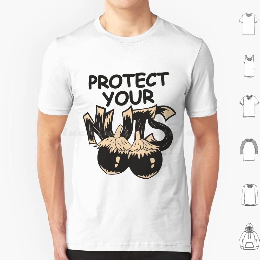 Футболка с надписью «Защитите свои орехи», хлопковая Футболка 6Xl, крутая футболка для секса, юмористика для мужчин, большие Юмористические шарики для яиц, орехов, орехов