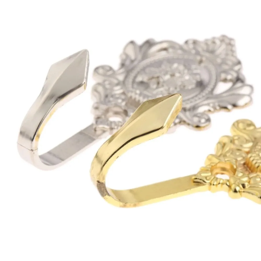 2 шт. винтажный крючок для ткани и шляпы с рисунком розы из цинкового сплава