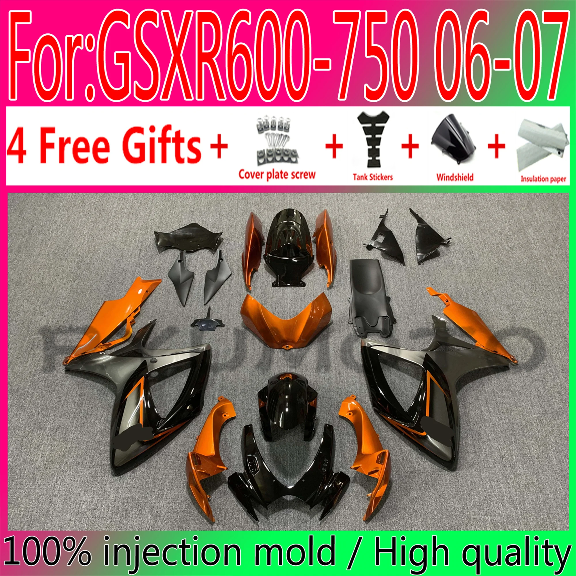 

New Motorcycle Injection Fairing Bodywork for Suzuki GSXR600 06 07 GSXR750 2006 GSX-R750 2006 - 2007 K6 Fairings