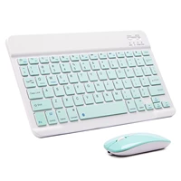 slim portable mini wireless bluetooth keyboard and mouse for tablet laptop smartphone ipad android phone russian spanish arabic