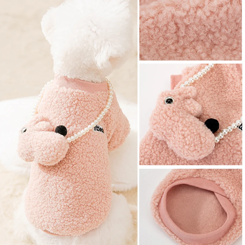 

Warm Fleece Pet Clothes Cute Fruit Print Coat Small Medium Dog Cat Shirt Jacket Teddy French Bulldog Chihuahua Winter Outfit