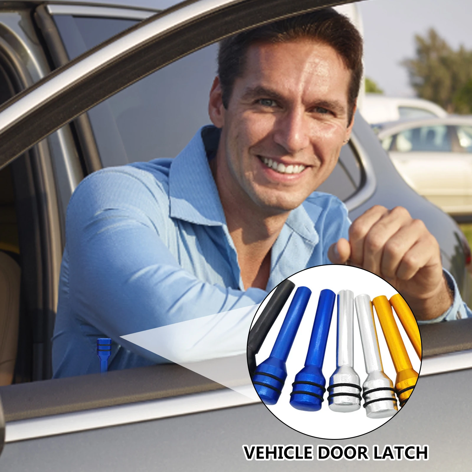 

2 Pcs Automobiles Car Door Pin Lock Knob Lift Covers Aluminum Alloy for VW Golf 4 5 7 6 MK4 Honda Civic 2006-2011 Accord 2