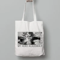 my hero academia animal shopping bag female handbag tote bag aesthetic for women canvas shopper bag high capacity hand cloth bag