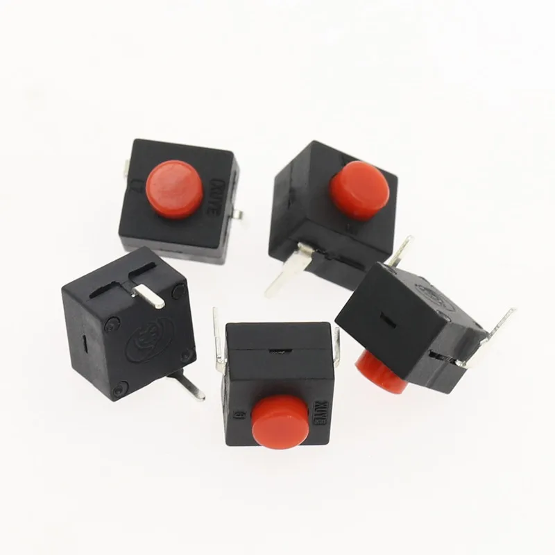 

5 шт., маленькие самоблокирующиеся микро-самоблокирующиеся 8*8*8,4 2 фута с 2 футами и кнопкой сенсорного светильник ключателя