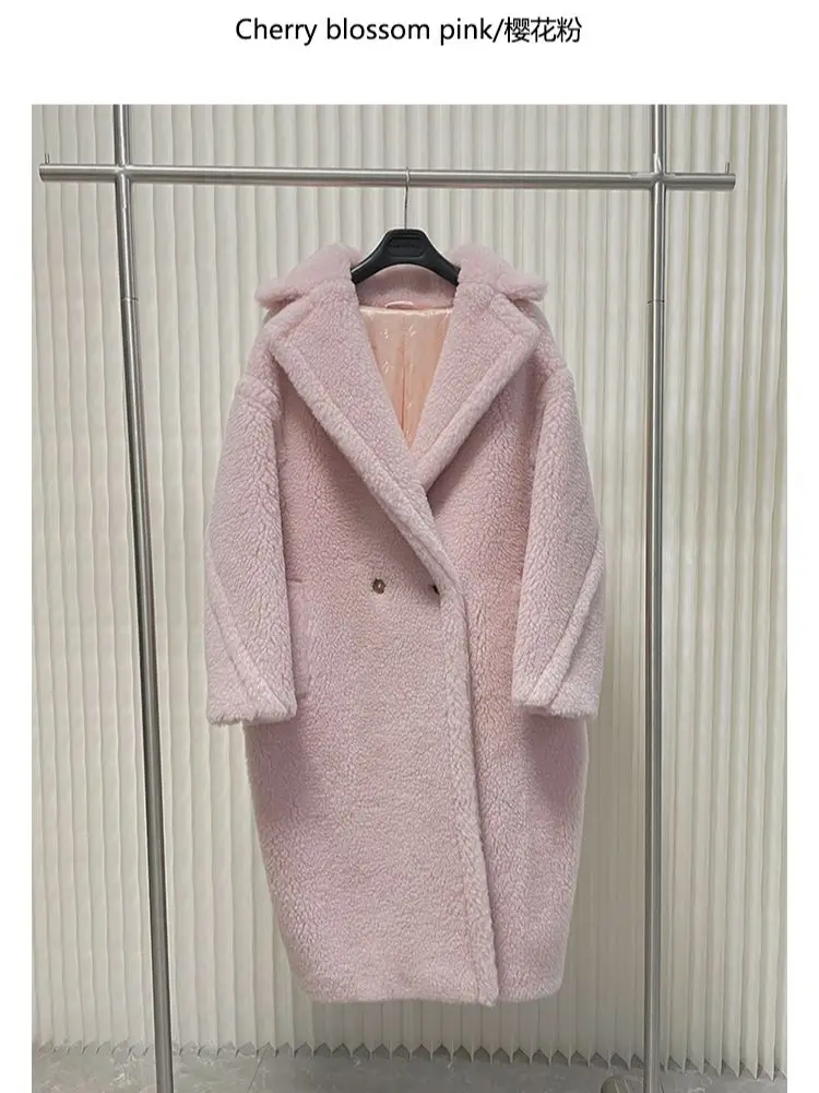 Women Coat Teddy Bear Fur Coat Female Alpaca Coat Women Wool Coat Loose Coats Winter Warm Thicken Coat Women Classic Red Coat