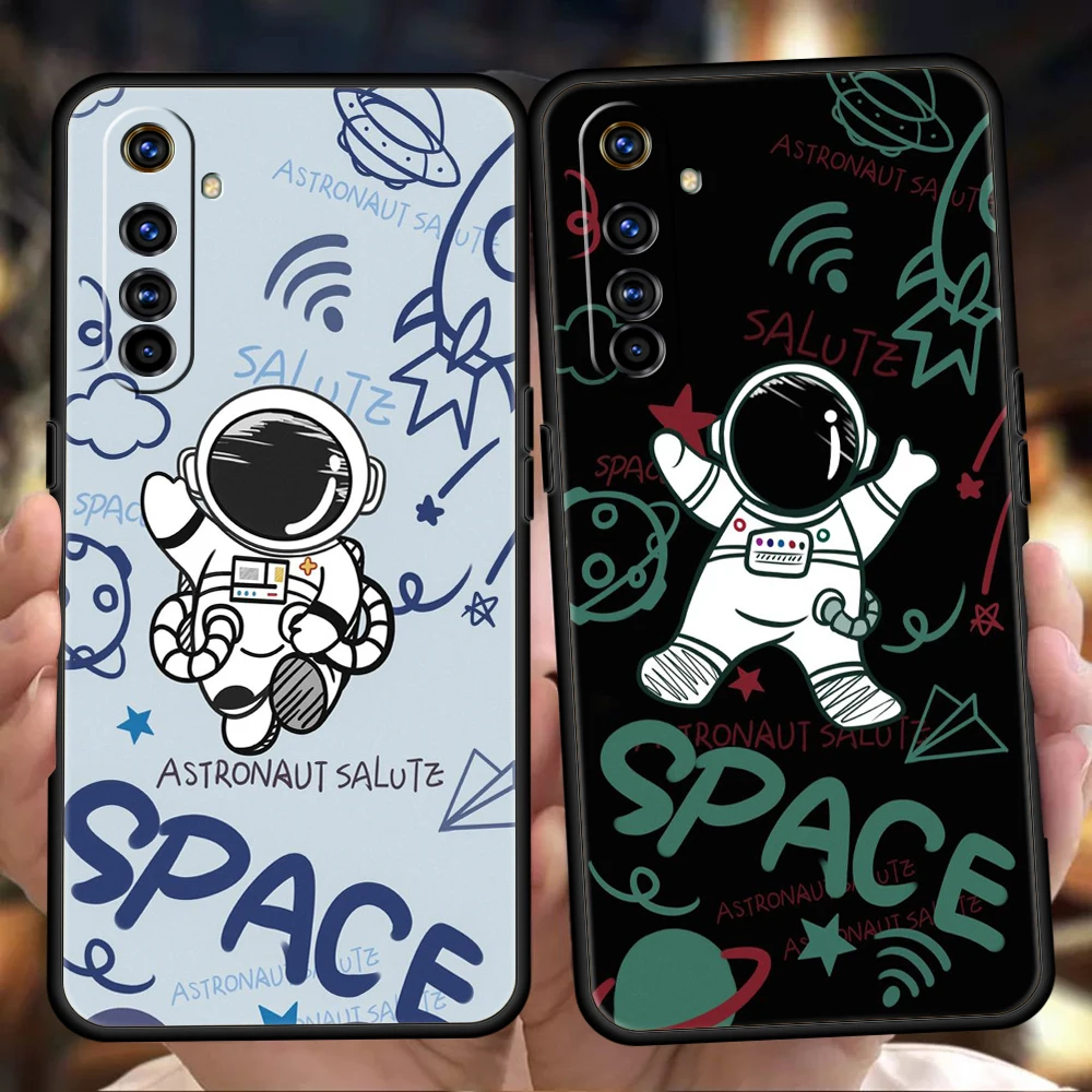 

Astronaut Phoen Case Cover For Realme 8i 9i 9 8 7 6 Pro C25 C21 C11 C3 GT2 Pro Plus 5G Silicone Shockproof Shell Fundas Coque