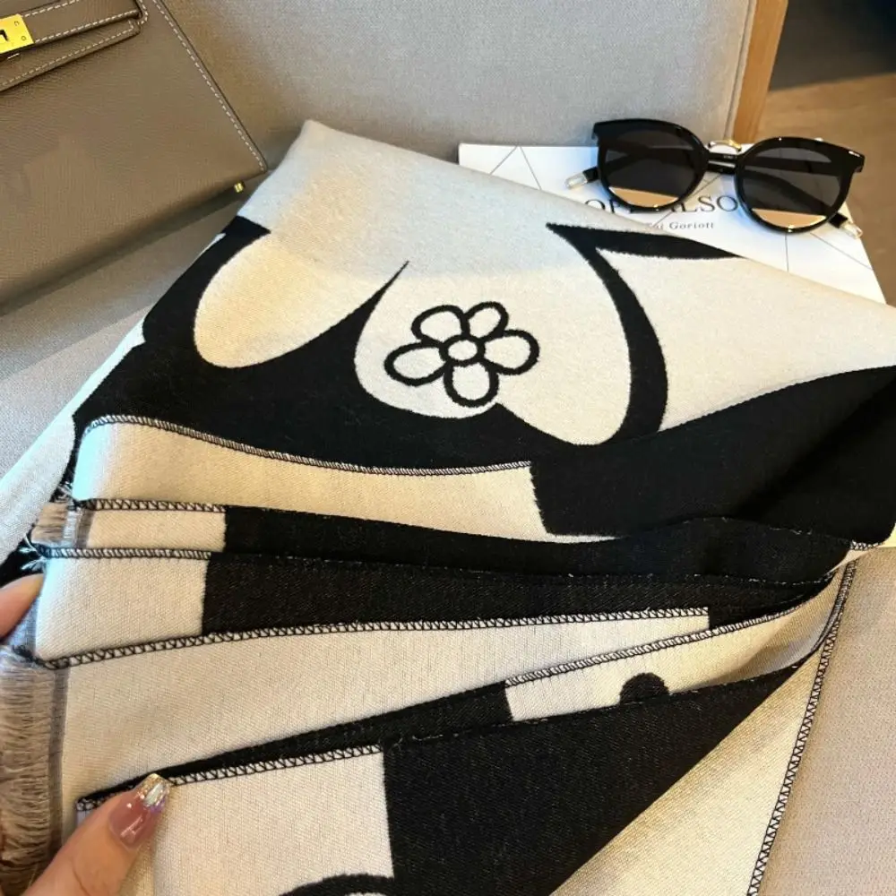 Высококачественная роскошная дизайнерская зимняя шаль двухсторонний теплый