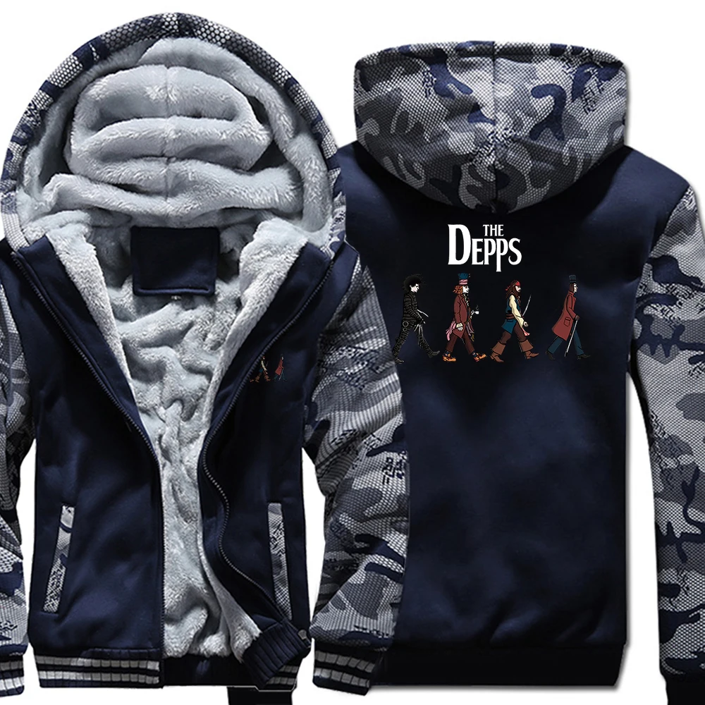 

Мужская зимняя куртка на молнии с принтом на пешеходной ноге