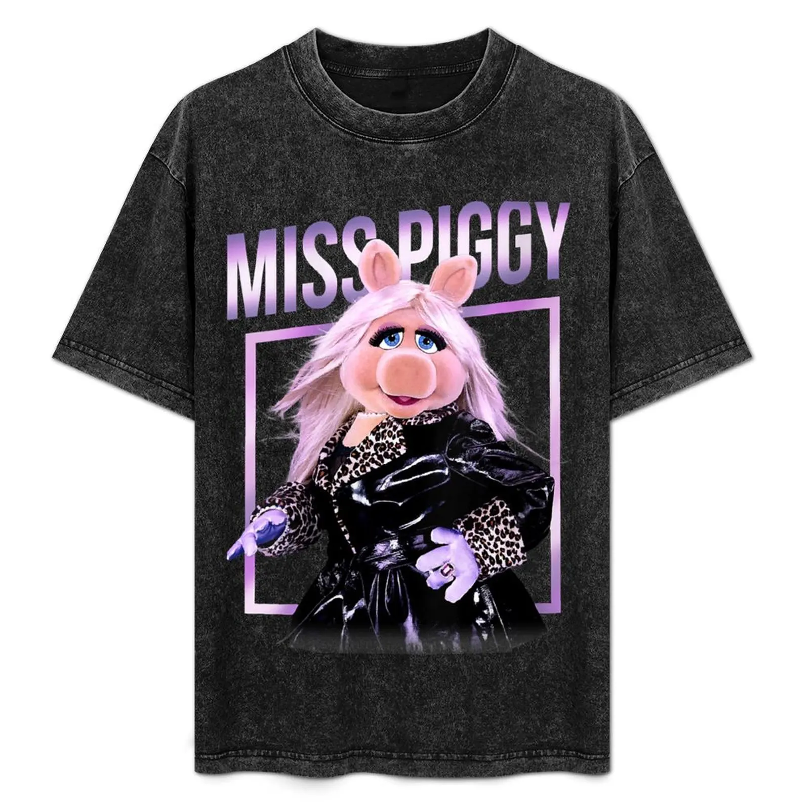 Женская футболка He Muppets Missy Piggy в рамке с v-образным вырезом для мальчиков белые