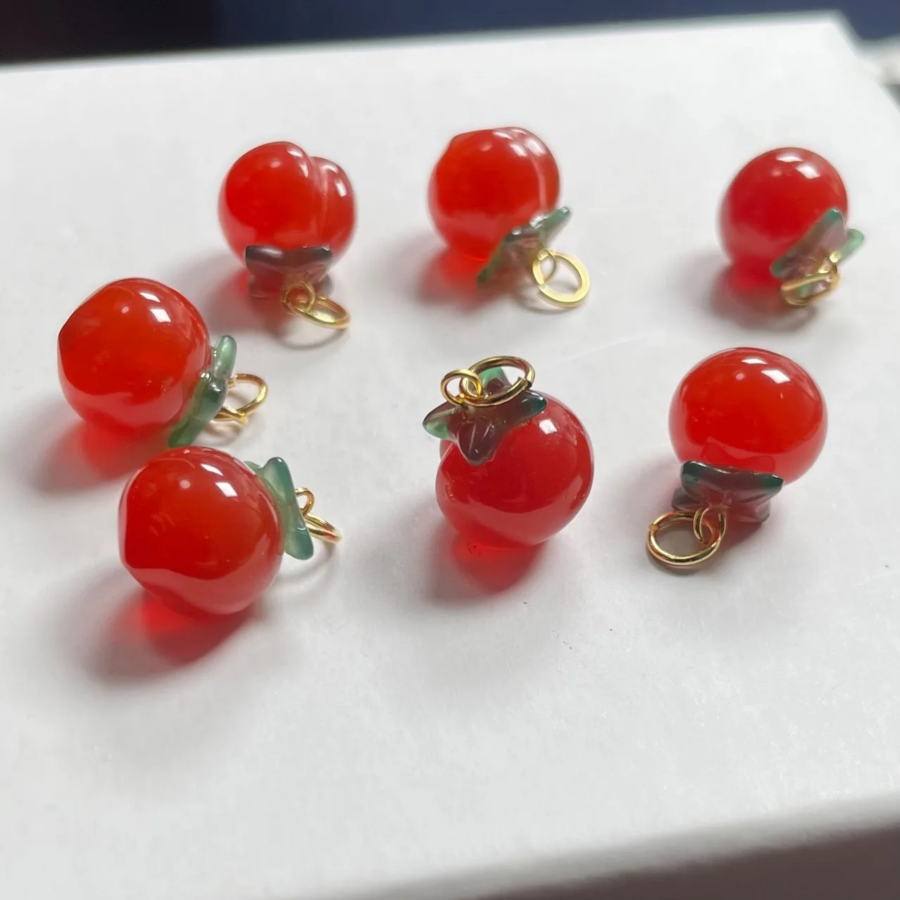 

10 шт. натуральный красный агат персик фрукты Маленькая подвеска очаровательный самодельный драгоценный камень ожерелье аксессуары для изготовления ювелирных изделий оптовая продажа