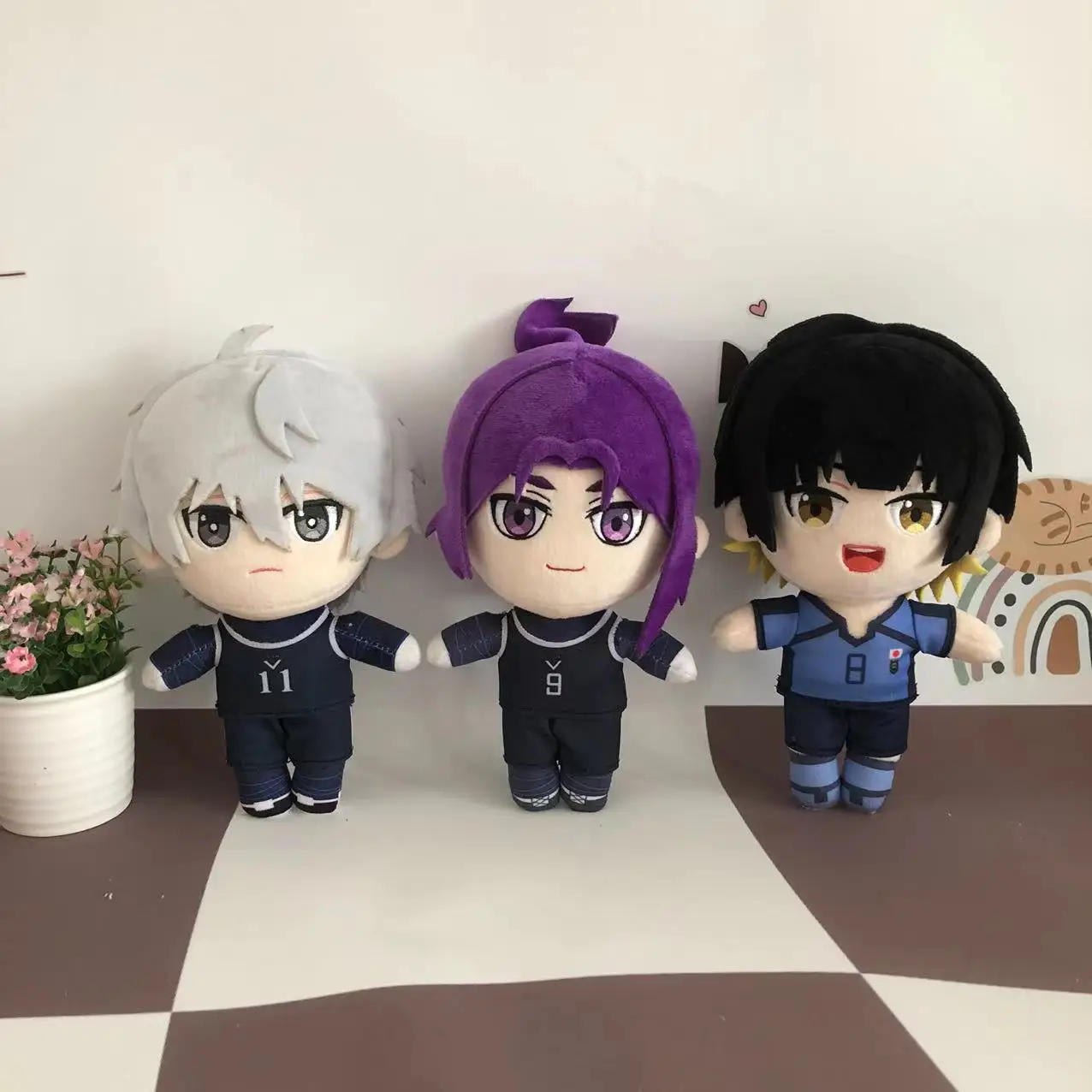 

Anime BLUE LOCK Isagi Yoichi Seishiro Nagi Reo Mikage Cosplay 20cm Cute Plush Stuffed Doll Pillow Plushie Cartoon Gift