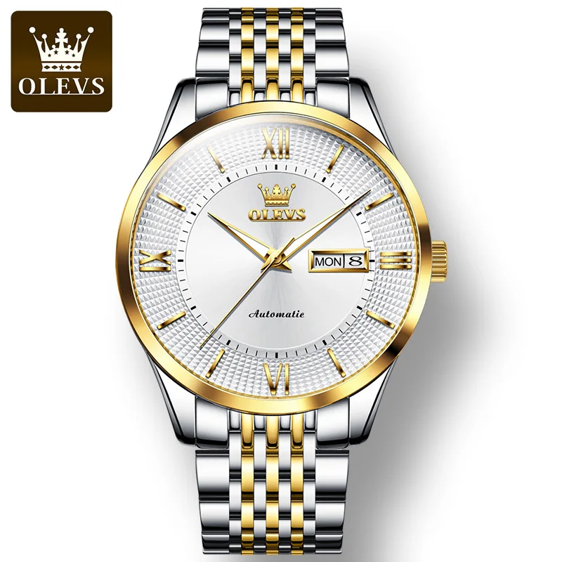 

OLEVS 6657 Full-automatic Business Watches for Men Waterproof Stainless Steel Strap Japan Automatic Mechanical Men Wristwatches