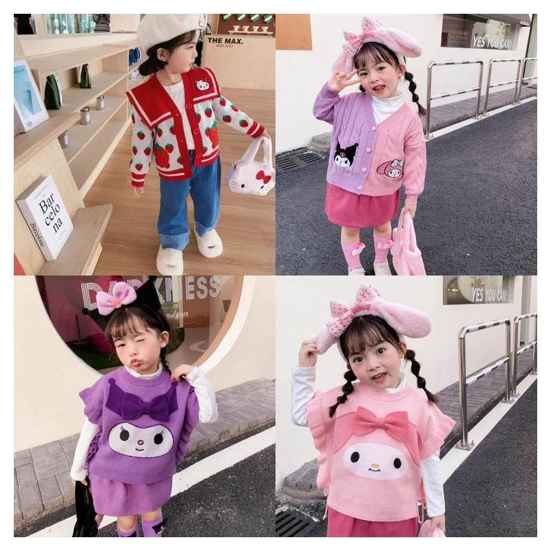 

Детский свитер с длинным рукавом Hellokittys Kuromi My Melody