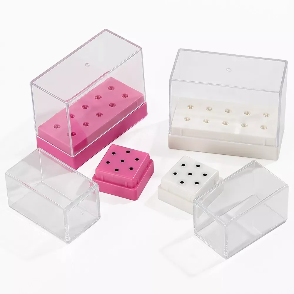 

NEW Drill Bit Storage Box Stand Display Container Holder For Nail Drill Bit Holder Milling Cutter For Manicure Tool Accessories