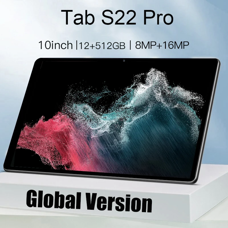 

[World Premiere] New Original 5G Tablet Tab S22 Pro Android 10 6GB 128GB 256GB 8800mAh 2K LCD Screen 10 inch Android Tablete PC