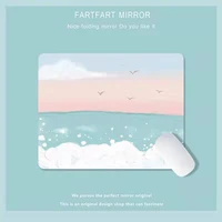 blue sea student small and medium mouse pad office thickened laptop keyboard desk pad wrist guard