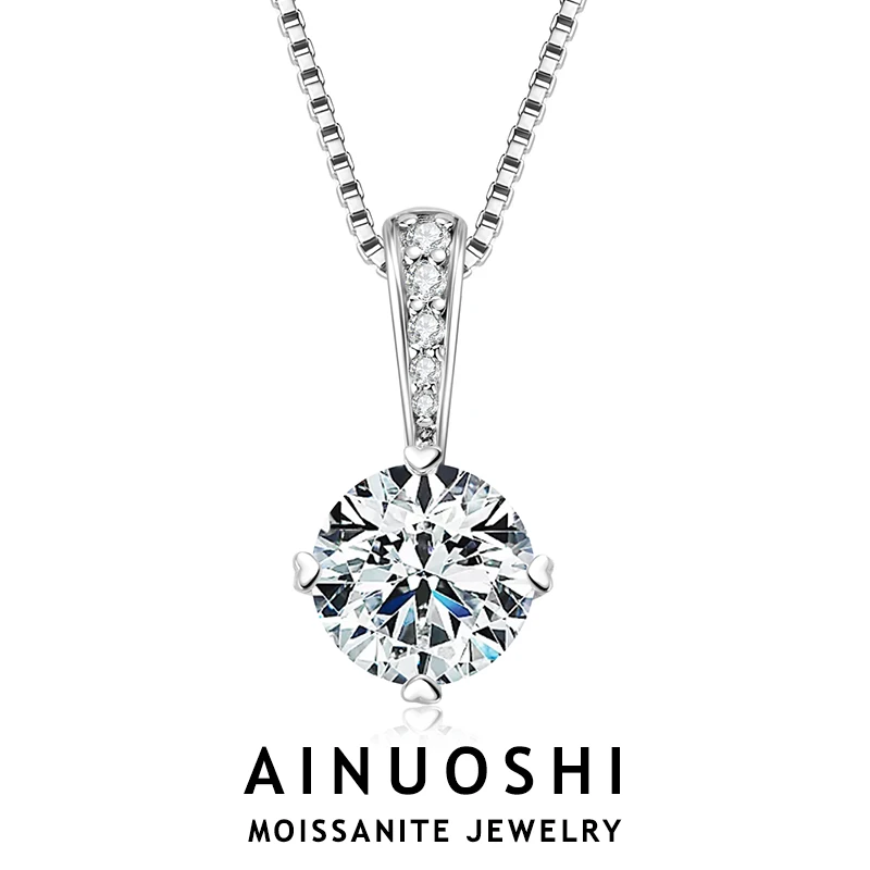 Ожерелья AINUOSHI из стерлингового серебра 925 пробы с 4 зубцами 6 5-8 мм искусственный