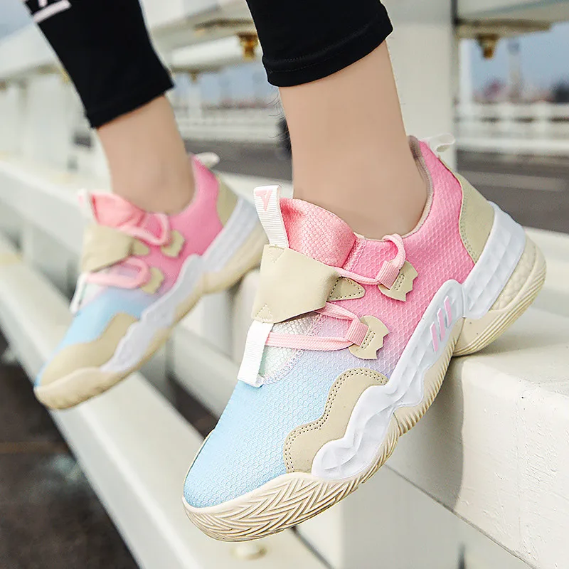 Fashion Mesh Breathable Men's Basketball Shoes Comfortable Non-slip Training Shoes Men Wear-resisting  Mens Casual Sports Shoes