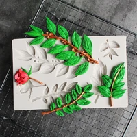 rose flowers leaves silicone mold fondant cake from chocolate mold clay mould wedding cake decorating tools baking appliances