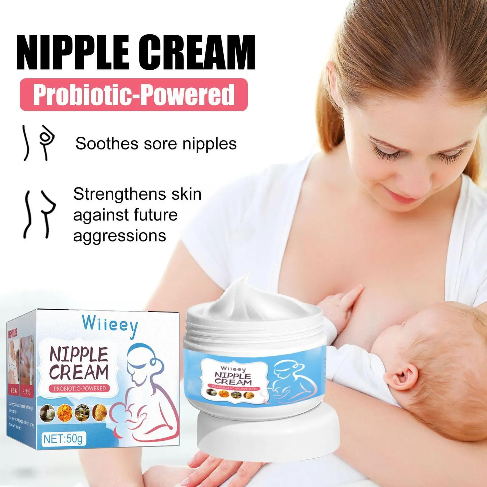 

Nipple Cream Cracked Pain Relief Universal Easy To Healthy Breastfeeding Nursing Nipple Lactation Gentle Absorb Moisturizer M4L6
