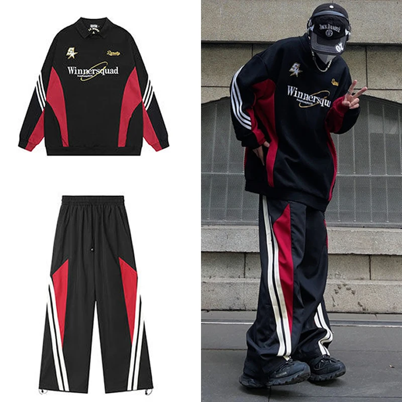 

Спортивный костюм Y2k женский из 2 предметов, комплект одежды в Корейском стиле Харадзюку, верхняя одежда оверсайз с защитой от ветра