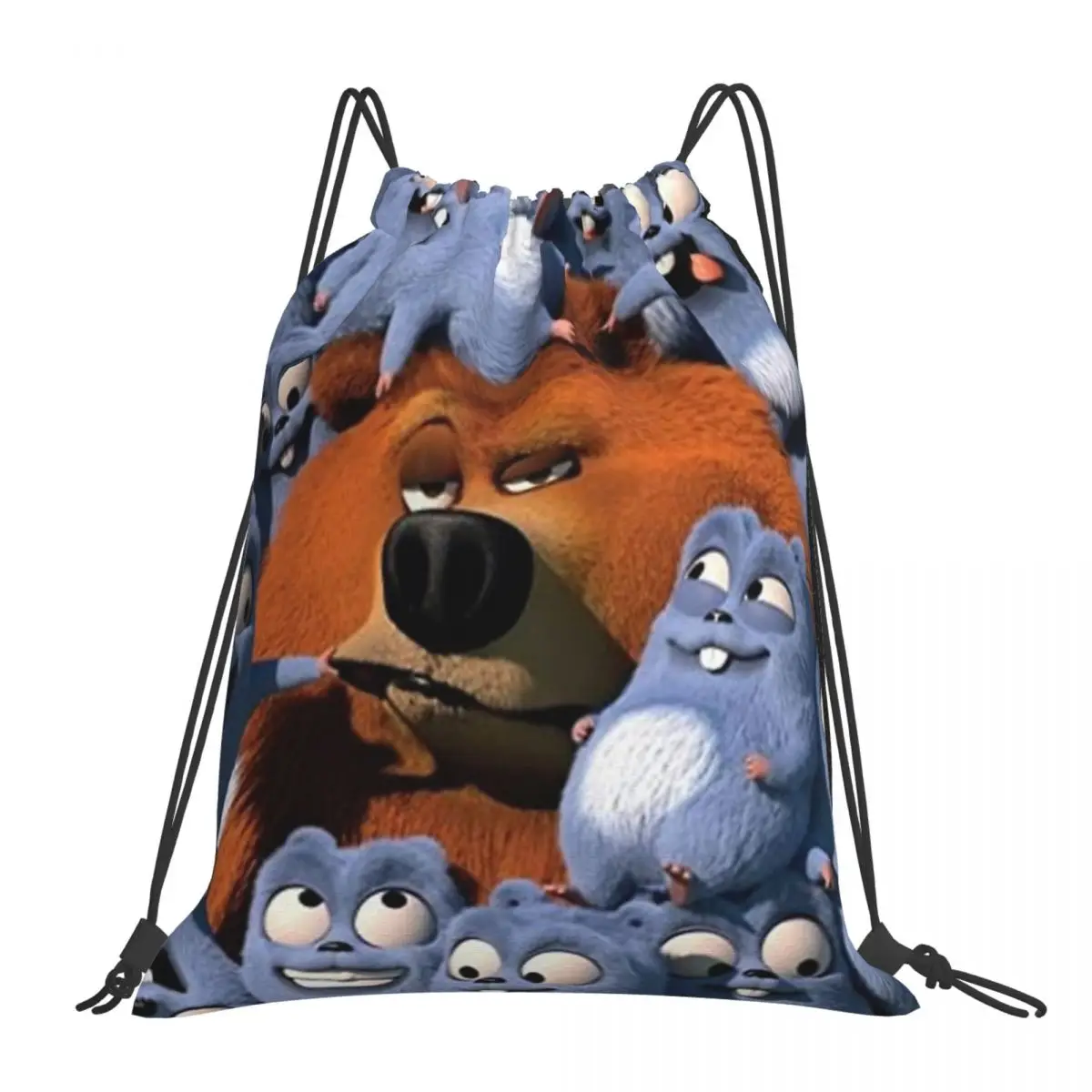 

Grizzy And The Lemmings Backpacks Portable Drawstring Bags Drawstring Bundle Pocket Shoes Bag Book Bags For Travel Students