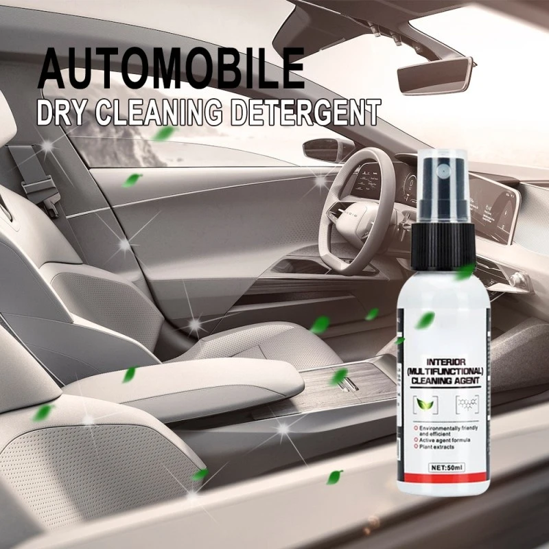 

30ml/50ml Multi-purpose Dry-Cleaning Decontamination Remover Seat Foam Dry Cleaning Agent Car Automotive Interior