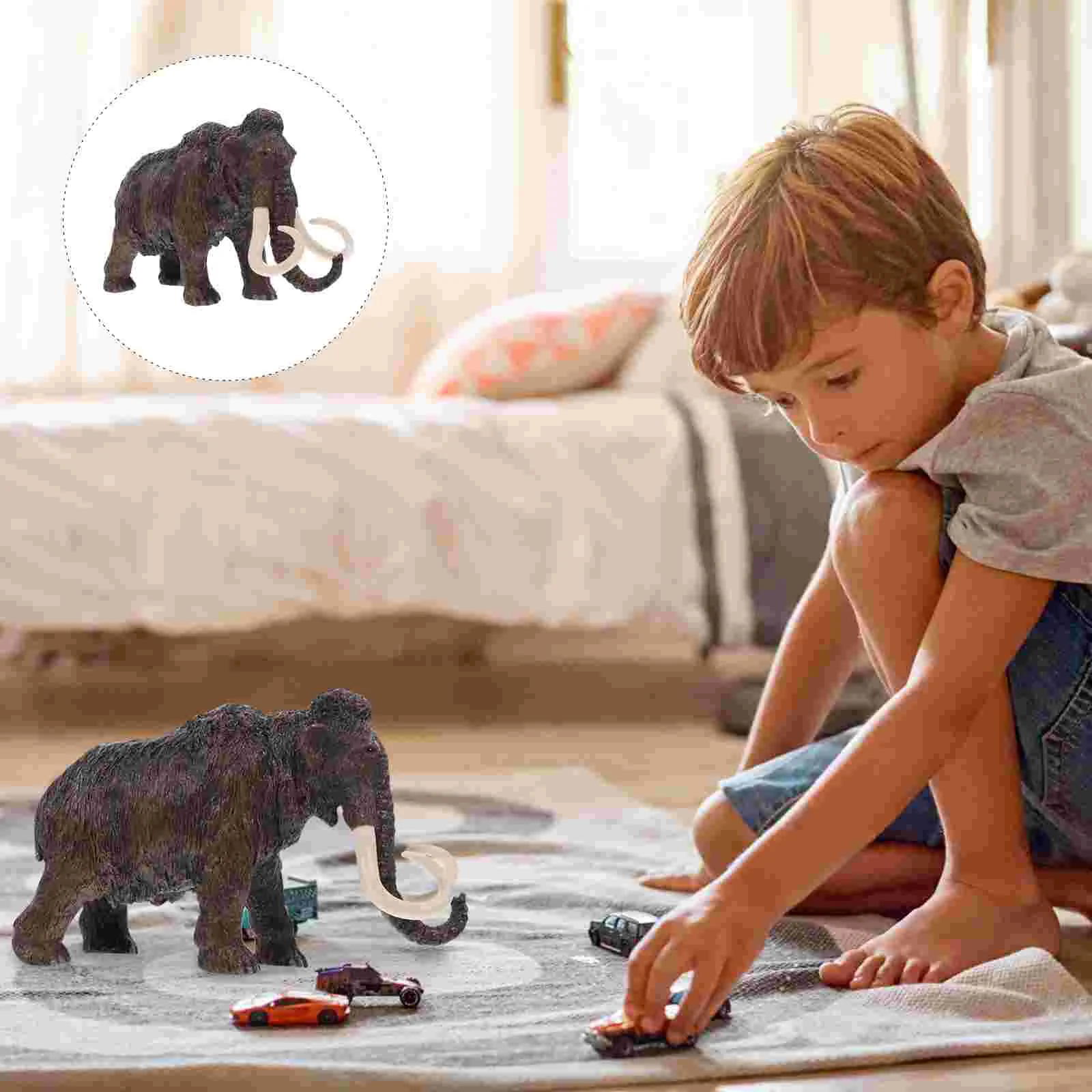 

Mammoth Figurine, Elephant Model, Toys, Wildlife Toys, Mammoth Learning Educational Playset Table Ornaments for