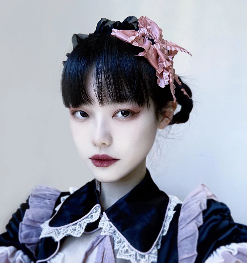 Оригинальная ручная обшивка искусственная лента для головы черная пудра СПАЙС