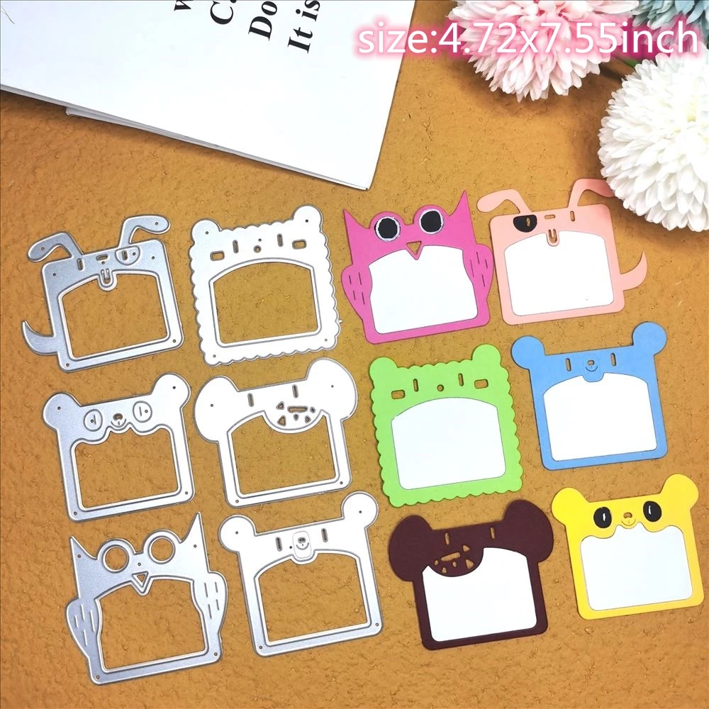 

Мультяшные этикетки, металлические Вырубные штампы для скрапбукинга, искусственные бумажные открытки для творчества, новинка 2022