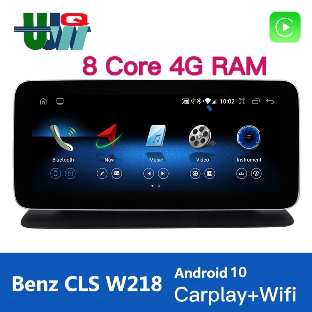 UJQW 2 Din Android Car Radio With Screen For Mercedes Benz CLS Class W218 2011-2018 Bluetooth GPS Navi Carplay Auto 12V Wifi DVD