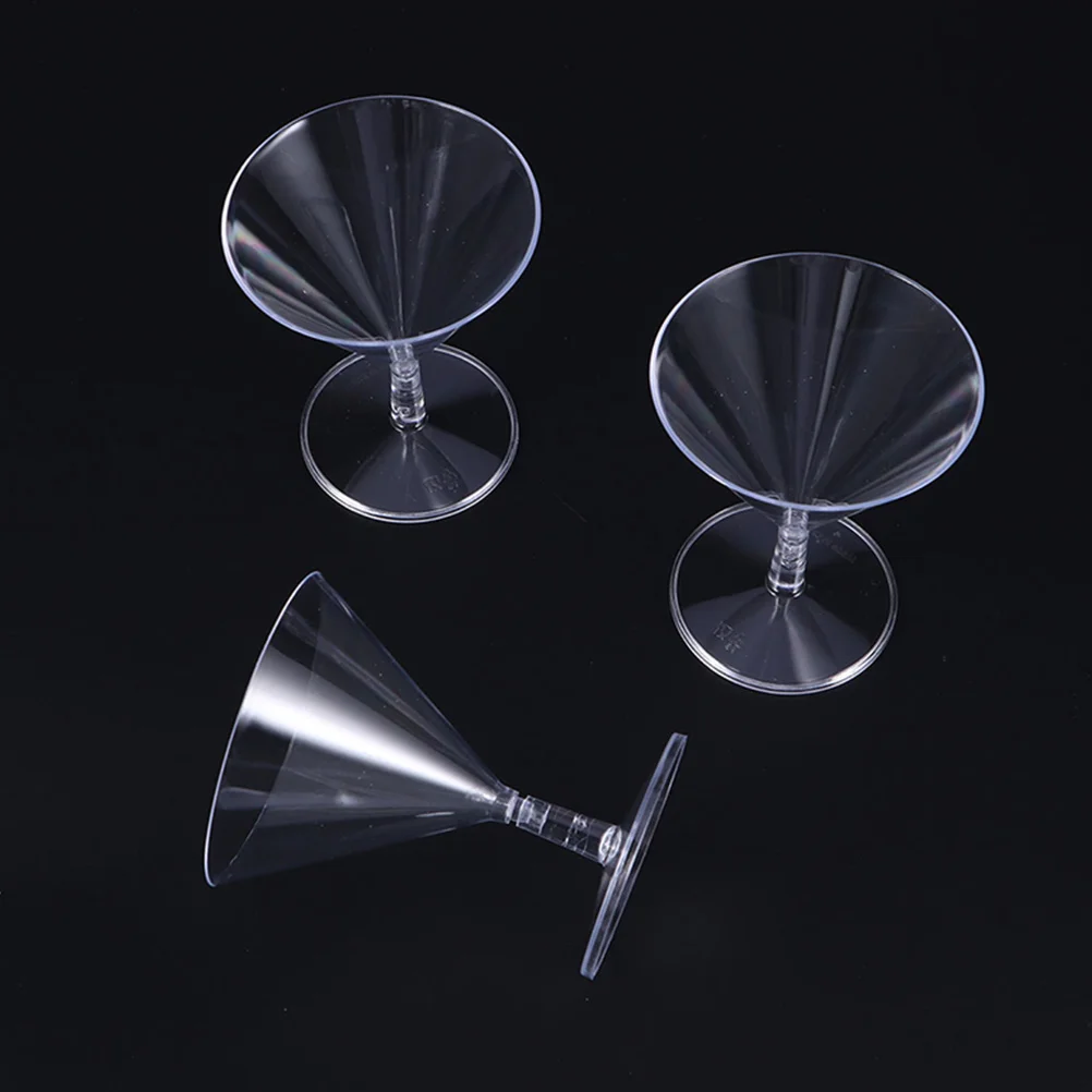 

10pcs Plastic Cocktail Glasses Cup Champagne Glasses Martini Glasses Whiskey Cup