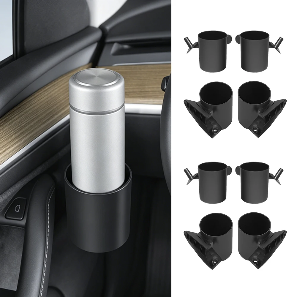 Фото Для Tesla Model 3 2017-2023, Model Y 2021-2023, Model 3 Highlan, Model Y Juniper. Специальные держатели для стаканов в двери автомобиля, стойки для хранения стаканов в двери. №2