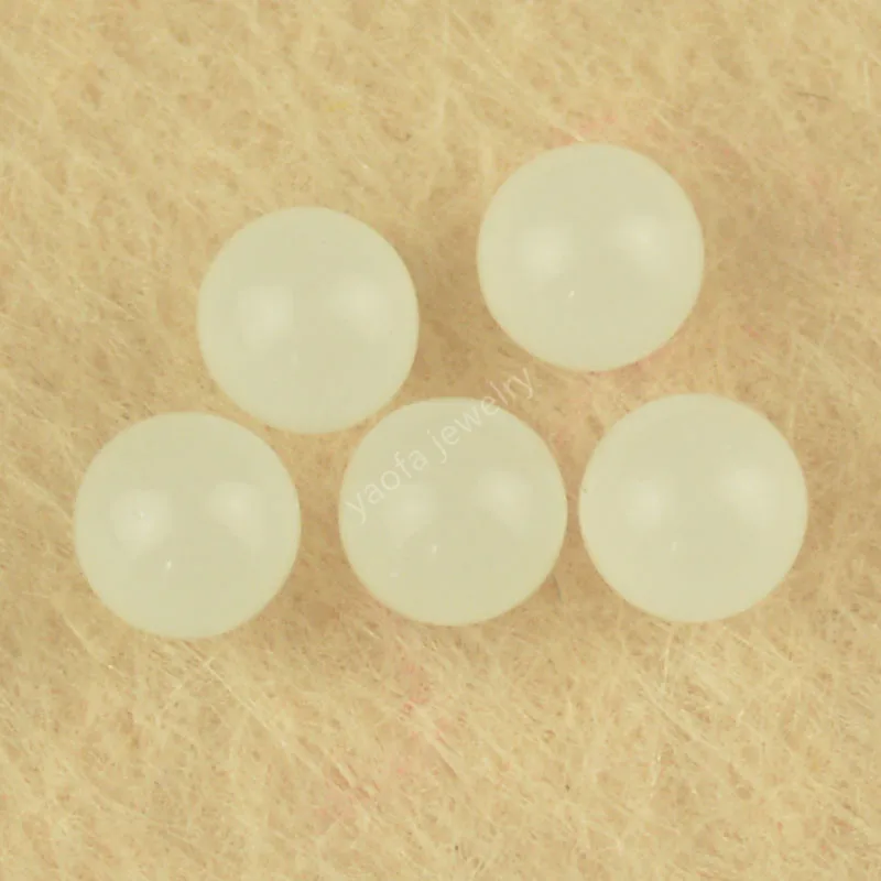 Оптовая продажа полупрозрачные стеклянные бусины 4-12 мм белого нефрита круглой