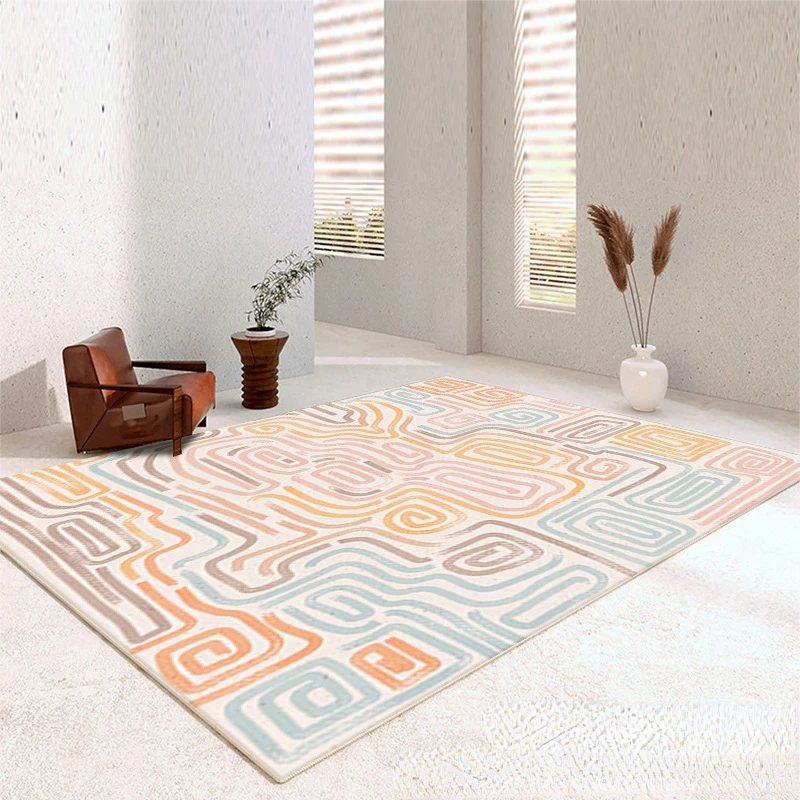 

Impression Rainbow Home Carpets for Living Room Modren Style Bedroom Decor Soft Non-slip Carpet Washroom Floor Mat Large Rug