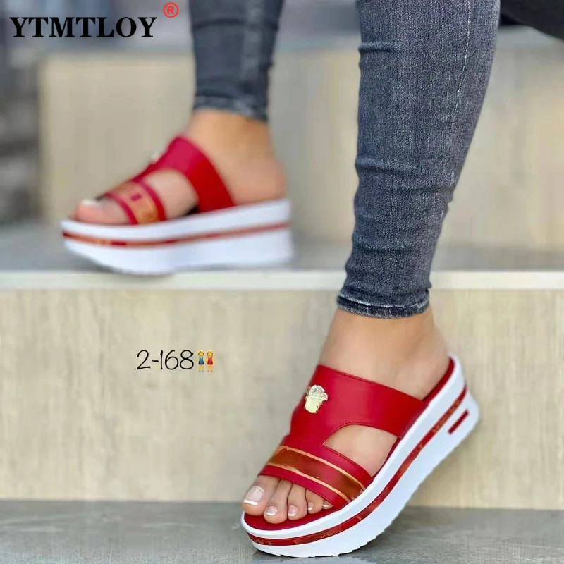 

Women Sandals Platform Wedges Slippers Female Shoes Fashion Heeled Shoes Casual Summer Slides Slippers Women Flip-flops New