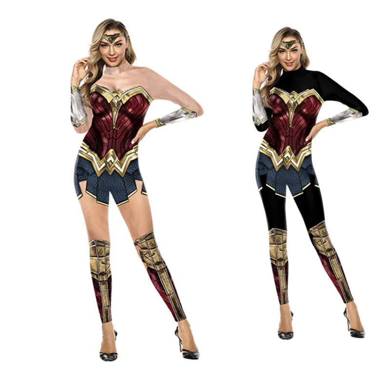 

Diana Costumes Women Superhero Jumpsuits Halloween Costume for Women Sexy Tights Diana Cosplay Carnival Costume Woman