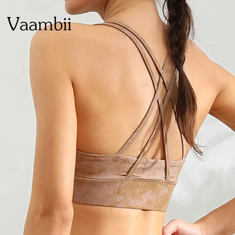 

Plus Size Backless Sports Underwear Criss Cross Crop Top Yoga Top Bras Women Sport Bra Women's Seamless Bra Ladies Bra