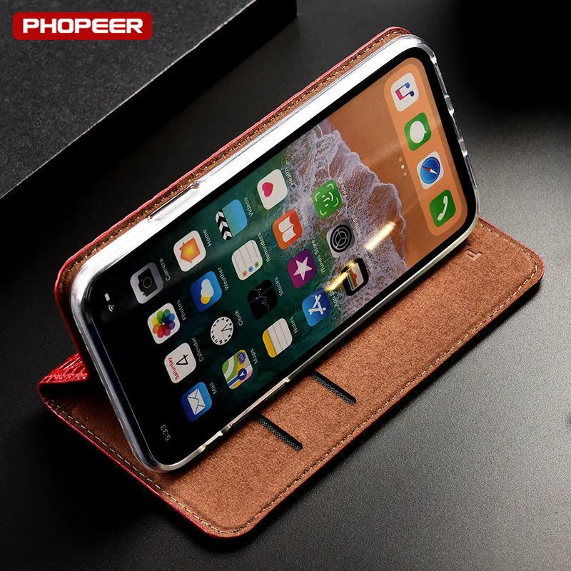 Чехол-книжка из натуральной крокодиловой кожи для XiaoMi Redmi Note 3 4 4X 5 6 7 7S 8 8T 9S 9T 9 Pro Max