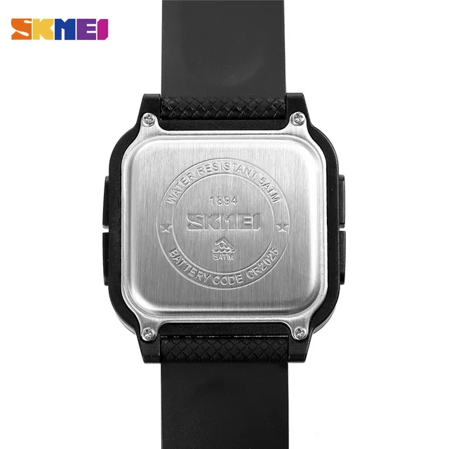 SKMEI Fashion 5Bar Waterproof Stopwatch Digital Male Wristwatches Multifonction Countdown Back Light Sports Watch Clock For Men 3