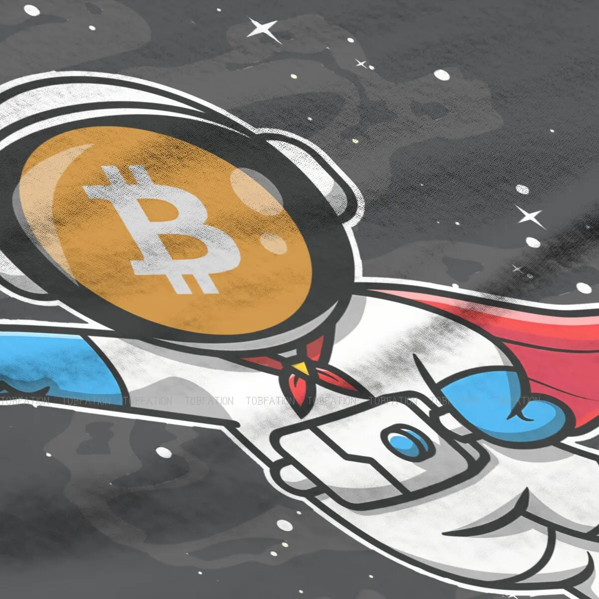 К Луне криптокен 4XL Футболка для девочек Забавный астронавт Биткоин новый дизайн