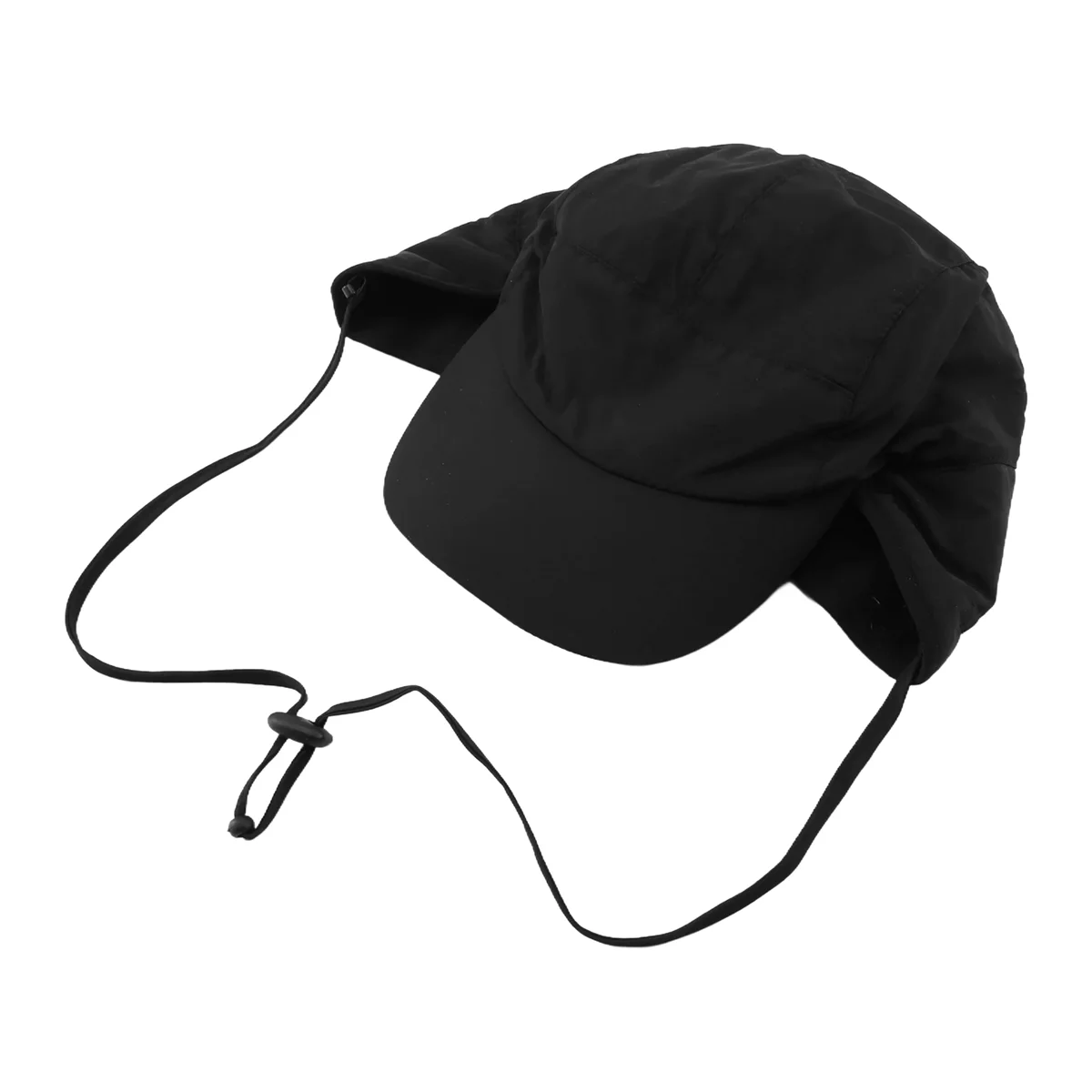 Waterproof Winter Hats Warm Polyester Lined Earflaps Baseball Cap Black