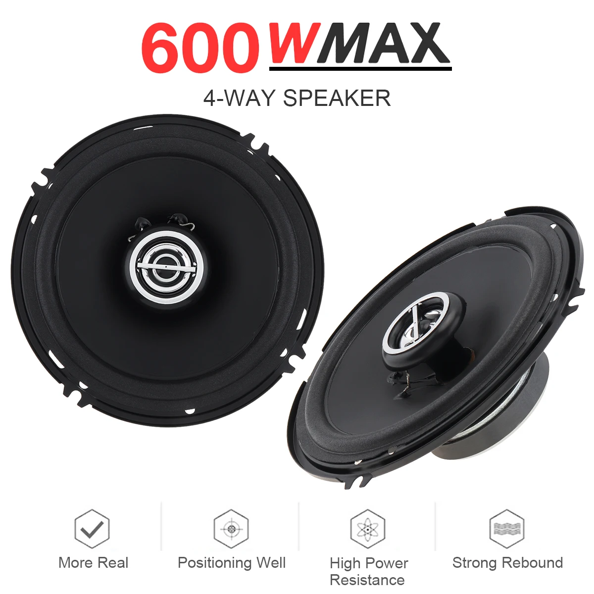 

2pcs 6 Inch 600W Universal Car Door Coaxial Speakers Audio Stereo Full Range Frequency HiFi Speaker for Car Auto Loudspeaker