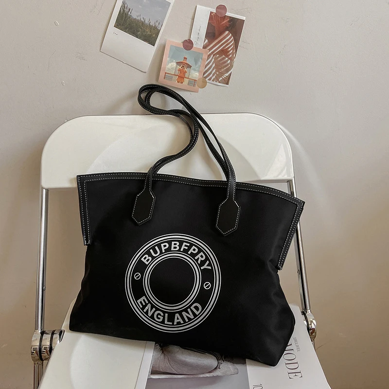 Women Corduroy Shoulder Bag Reusable Shopping Bags Casual Tote 2022 New Soft Female Handbag with Button Environmental Organizer