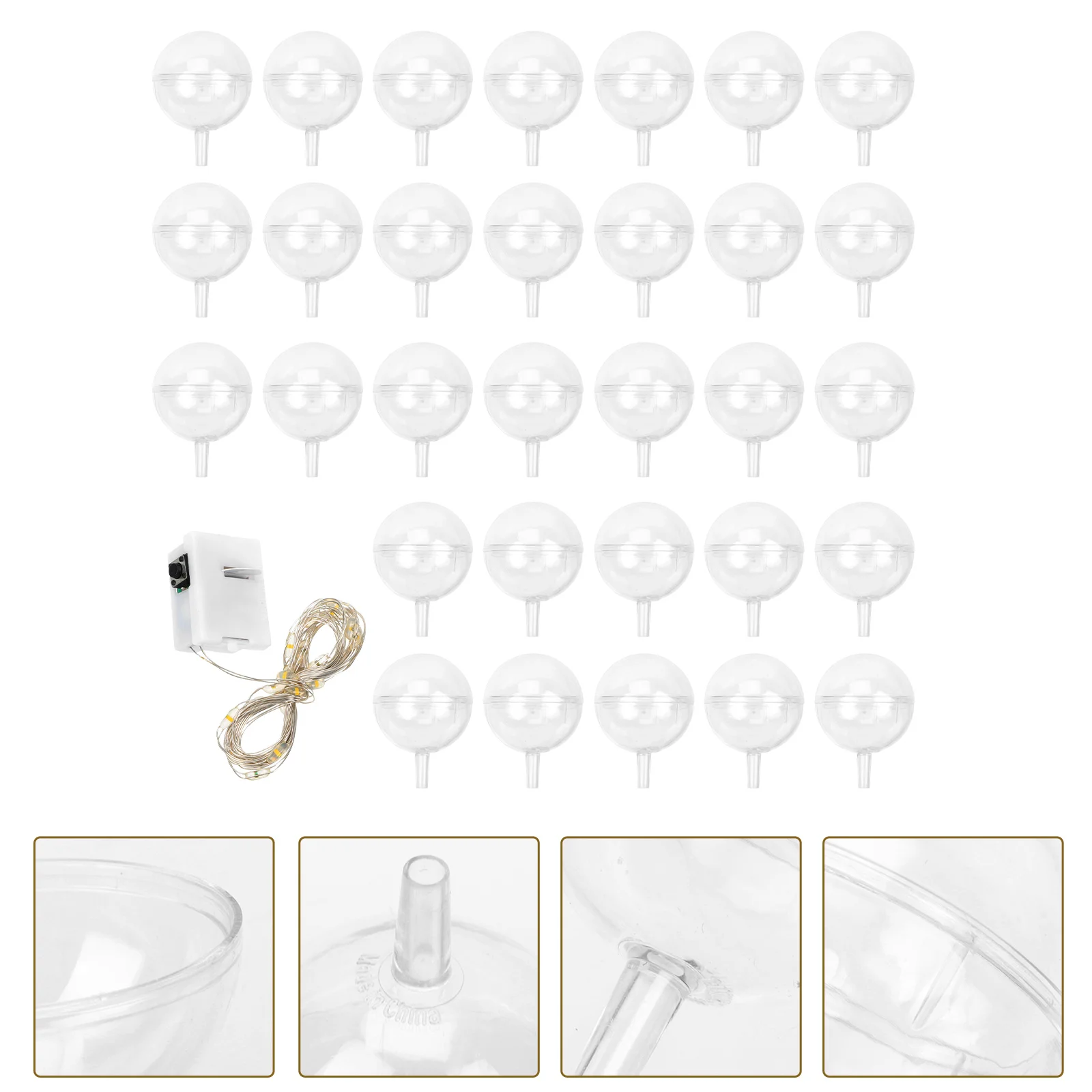 

1 Set Chocolate Balls Cup Plastic Candy Wrapping Cup Chocolate Wrapper Covers with Lamp String