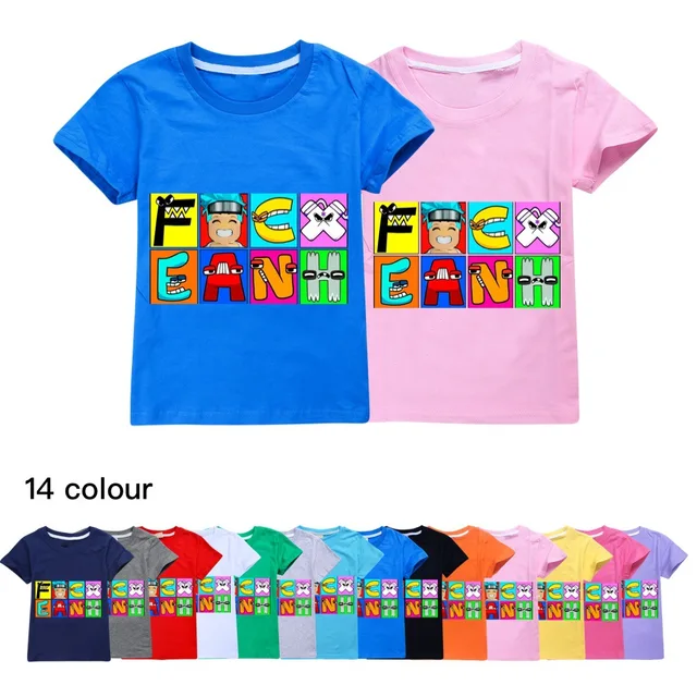 Children Sports Tees Clothing Alphabet Lore Game Kids Cosplay T-Shirt Girls Boys Short Sleeve Summer Tops Clothes Tshirts 1