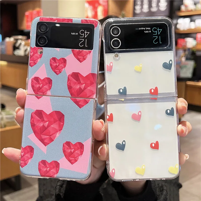 

For Samsung Galaxy Z Flip 4 3 Case Fresh Love heart Shockproof Protective TPU For Samsung Galaxy Z Flip4 3 Coque
